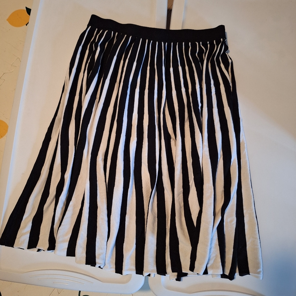 Torrid Black and White A-Line Skirt